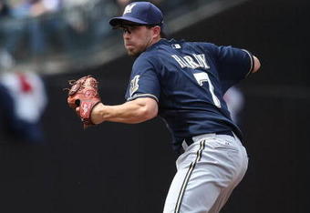 NEW YORK - APRIL 19:  J.J. Hardy #7 of the Milwaukee Brewers in the field against the New York Mets at Citi Field on April 19, 2009 in the Flushing neighborhood of the Queens borough of New York City.  (Photo by Nick Laham/Getty Images)