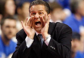 LEXINGTON, KY - NOVEMBER 02:  John Calipari the Head Coach of the Kentucky Wildcats gives instructions to his team during the game against the Campbellsville University Tigers at Rupp Arena on November 2, 2009 in Lexington, Kentucky.  (Photo by Andy Lyons/Getty Images)