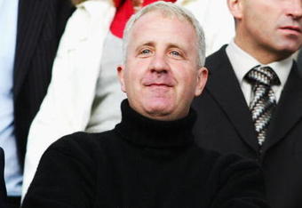 BIRMINGHAM, UNITED KINGDOM - SEPTEMBER 23:  Randy Lerner, the new owner of Aston Villa, looks on during the Barclays Premiership match between Aston Villa and Charlton Athletic at Villa Park on September 23, 2006 in Birmingham, England.  (Photo by Mark Thompson/Getty Images)