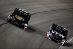 FORT WORTH, TX - NOVEMBER 06:  Kyle Busch, driver of the #51 Miccosukee Resort/Graceway Toyota, races Ron Hornaday Jr., driver of the #33 VFW Chevrolet, during the NASCAR Camping World Truck Series WinStar World Casino 350 at Texas Motor Speedway on November 6, 2009 in Fort Worth, Texas.  (Photo by Robert Laberge/Getty Images for NASCAR)