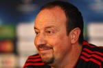 LYON, FRANCE - NOVEMBER 03:  Rafael Benitez the manager of Liverpool smiles during the Liverpool press conference at the Stade de Gerland ahead of the UEFA Champions League group E match on November 3, 2009 in Lyon, France.  (Photo by Michael Steele/Getty Images)