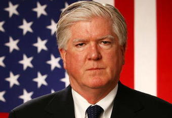 WOODRIDGE, IL - AUGUST 19:  General Manager Brian Burke poses for a portrait during the USA Olympic Men's Ice Hockey Orientation Camp on August 19, 2009 at Seven Bridges Ice Arena in Woodridge, Illinois.  (Photo by Jamie Squire/Getty Images)
