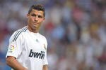 MADRID, SPAIN - AUGUST 29:  Cristiano Ronaldo of Real Madrid reacts during the La Liga match between Real Madrid and Deportivo La Coruna at the Santiago Bernabeu stadium on August 29, 2009 in Madrid, Spain.  (Photo by Denis Doyle/Getty Images)