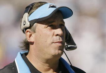CHARLOTTE, NC - OCTOBER 30:  Defensive coordinator Mike Trgovac of the Carolina Panthers looks on against the Minnesota Vikings at Bank of America Stadium on October 30, 2005 in Charlotte, North Carolina. The Panthers defeated the Vikings 38-13. (Photo by Craig Jones/Getty Images)