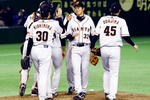 TOKYO - MARCH 03:  Players of Yomiuri Giants celebrate after playing a friendly match between South Korea and Yomiuri Giants at Tokyo Dome on March 3, 2009 in Tokyo, Japan. Yomiuri Giants defeated South Korea by 3-0.  (Photo by Junko Kimura/Getty Images)