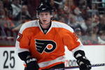 PHILADELPHIA - OCTOBER 10:  Mika Pyorala #27 of the Philadelphia Flyers skates during the game against the Anaheim Ducks at the Wachovia Center on October 10, 2009 in Philadelphia, Pennsylvania.  (Photo by Bruce Bennett/Getty Images)