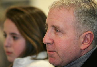 BIRMINGHAM, UNITED KINGDOM - JANUARY 25: Aston Villa Owner Randy Lerner listens to his manager speak during a press conference at Villa Park on January 25, 2007 in Birmingham, England.  (Photo by Laurence Griffiths/Getty Images)