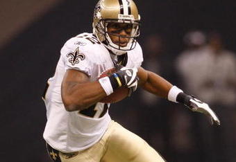 NEW ORLEANS - OCTOBER 18:  Marques Colston #12 of the New Orleans Saints runs with the ball during the game against the New York Giants at the Louisiana Superdome on October 18, 2009 in New Orleans, Louisiana.  (Photo by Chris Graythen/Getty Images)