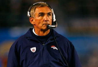 SAN DIEGO - DECEMBER 28:  Head coach Mike Shanahan of the Denver Broncos walks the sidelines during the NFL game against the San Diego Chargers at Qualcomm Stadium on December 28, 2008 in San Diego, California.  The Chargers defeated the Broncos 52--21.  (Photo by Jeff Gross/Getty Images)