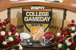 PASADENA, CA - JANUARY 1:  Detail view of the ESPN College Game Day set after the game between the Penn State Nittany Lions and the USC Trojans on January 1, 2009 at the Rose Bowl in Pasadena, California.  USC won 38-24.  (Photo by Jeff Golden/Getty Images)