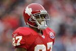 KANSAS CITY, MO - OCTOBER 11:  Larry Johnson #27 of the Kansas City Chiefs looks on during the NFL game against the Dallas Cowboys at Arrowhead Stadiumin on October 11, 2009 Kansas City, Missouri. The Cowboys defeated the Chiefs 26-20 in overtime. (Photo by Jamie Squire/Getty Images)