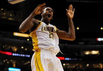 LOS ANGELES, CA - MARCH 12:  Guard Patrick Christopher #23 of the California Golden Bears dunks the ball against the USC Trojans in the Pacific Life Pac-10 Men's Basketball Tournament at the Staples Center on March 12, 2009 in Los Angeles, California.  (Photo by Harry How/Getty Images)