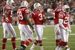 FOXBORO, MA - SEPTEMBER 14:  Kicker Stephen Gostkowski #3 of the New England Patriots celebrates with teammates after he recovered a fumble against the Buffalo Bills in the fourth quarter at Gillette Stadium on September 14, 2009 in Foxboro, Massachusetts. (Photo by Jim Rogash/Getty Images)