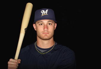 MARYVALE, AZ - FEBRUARY 19: Jonathan Lucroy of the Milwaukee Brewers poses during photo day at the Brewers spring training complex on February 19, 2009 in Maryvale, Arizona. (Photo by Ronald Martinez/Getty Images)