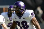 SAN DIEGO - NOVEMBER 07:  Defensive end Jerry Hughes #98 of the Texas Christian University Horned Frogs in action in the game with the San Diego State Aztecs on November 7, 2009 at Qualcomm Stadium in San Diego, California.   TCU won 55-12.  (Photo by Stephen Dunn/Getty Images)