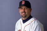 25 Feb 2001:  Jason Varitek #33 of the Boston Red Sox poses for a studio portrait during Spring Training at the City of Palms Park in Fort Myers, Florida.Mandatory Credit: Rick Stewart  /Allsport