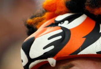 CINCINNATI - OCTOBER 25:  A Cincinnati Bengals fan is pictured during the NFL game against the Chicago Bears at Paul Brown Stadium on October 25, 2009 in Cincinnati, Ohio.  The Bengals won 45-10.  (Photo by Andy Lyons/Getty Images)