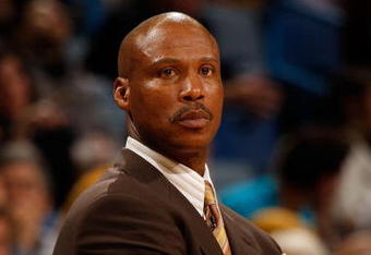 NEW ORLEANS - NOVEMBER 04:  Head coach Byron Scott of the New Orleans Hornets during the game against  the Dallas Mavericks at New Orleans Arena on November 4, 2009 in New Orleans, Louisiana.  NOTE TO USER: User expressly acknowledges and agrees that, by downloading and or using this photograph, User is consenting to the terms and conditions of the Getty Images License Agreement.  (Photo by Chris Graythen/Getty Images)