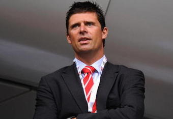 AMSTERDAM, NETHERLANDS - JULY 26:  Sunderland Chairman Niall Quinn during the Amsterdam Tournament match between Sunderland and Atletico Madrid at the Amsterdam Arena on July 26, 2009 in Amsterdam, Netherlands.  (Photo by Michael Regan/Getty Images)