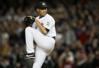 NEW YORK - NOVEMBER 04:  Mariano Rivera #42 of the New York Yankees throws a pitch against the Philadelphia Phillies in Game Six of the 2009 MLB World Series at Yankee Stadium on November 4, 2009 in the Bronx borough of New York City. The Yankees won 7-3 to win the series 4 games to 2.  (Photo by Nick Laham/Getty Images)