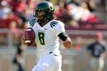 PALO ALTO, CA - NOVEMBER 07:  Jeremiah Masoli #8 of the Oregon Ducks in action during their game against the Stanford Cardinal at Stanford Stadium on November 7, 2009 in Palo Alto, California.  (Photo by Ezra Shaw/Getty Images)