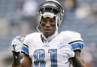 SEATTLE - NOVEMBER 08:  Calvin Johnson #81 of the Detroit Lions walks on the field before the game against the Seattle Seahawks on November 8, 2009 at Qwest Field in Seattle, Washington. The Seahawks defeated the Lions 32-20. (Photo by Otto Greule Jr/Getty Images)