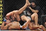 PORTLAND, OR - AUGUST 29:  UFC fighter Randy Couture (Bottom) battles UFC fighter Antonio Nogueira (Top) during their Heavyweight bout at UFC 102:  Couture vs. Nogueira at the Rose Garden Arena on August 29, 2009 in Portland, Oregon.  (Photo by Jon Kopaloff/Getty Images)