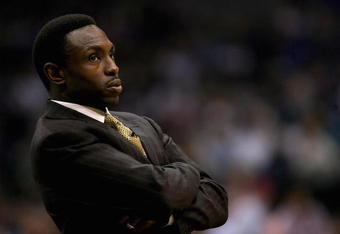 DALLAS - APRIL 27:  Head coach Avery Johnson of the Dallas Mavericks watches the action against the New Orleans Hornets in Game Four of the Western Conference Quarterfinals during the 2008 NBA Playoffs at the American Airlines Center on April 27, 2008 in Dallas, Texas.  The Hornets won 97-84.  NOTE TO USER: User expressly acknowledges and agrees that, by downloading and or using this photograph, User is consenting to the terms and conditions of the Getty Images License Agreement.  (Photo by Roanld Martinez/Getty Images)