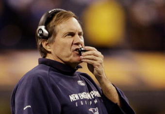 INDIANAPOLIS - NOVEMBER 15:  Head coach Bill Belichick of the New England Patriots watches play in the fourth quarter of the game against the Indianapolis Colts at Lucas Oil Stadium on November 15, 2009 in Indianapolis, Indiana. The Colts won the game 35-34. (Photo by Andy Lyons/Getty Images)