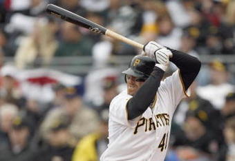 PITTSBURGH - APRIL 13:  Ryan Doumit #41 of the Pittsburgh Pirates stands ready at bat during the Opening Day game against the Houston Astros at PNC Park on April 13, 2009 in Pittsburgh, Pennsylvania.  (Photo by: Gregory Shamus/Getty Images)