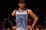 LOS ANGELES, CA - NOVEMBER 06:  Allen Iverson #3 of the Memphis Grizzlies staands on the court in the game against the Los Angeles Lakers on November 6, 2009 at Staples Center in Los Angeles, California. The Lakers won 114-98.  NOTE TO USER: User expressly acknowledges and agrees that, by downloading and/or using this Photograph, user is consenting to the terms and conditions of the Getty Images License Agreement.  (Photo by Stephen Dunn/Getty Images)