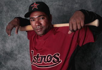 KISSIMMEE, FL - FEBRUARY 21: Infielder Miguel Tejada #10 of the Houston Astros poses during photo day at Astros spring training complex on February 21, 2009 in Kissimmee, Florida.  (Photo by Marc Serota/Getty Images  (Photo by Marc Serota/Getty Images)