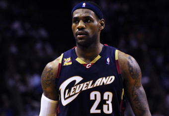 ORLANDO, FL - NOVEMBER 11:  LeBron James #23 of the Cleveland Cavaliers stands on the court during the game against the Orlando Magic on November 11, 2009 at Amway Arena in Orlando, Florida. NOTE TO USER: User expressly acknowledges and agrees that, by downloading and/or using this Photograph, user is consenting to the terms and conditions of the Getty Images License Agreement. (Photo by Sam Greenwood/Getty Images)