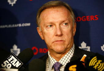OTTAWA, ON - NOVEMBER 17:  Ron Wilson of the Toronto Maple Leafs speaks with the media after a loss to the Ottawa Senators in a game at Scotiabank Place on November 17, 2009 in Ottawa, Canada. (Photo by Phillip MacCallum/Getty Images)