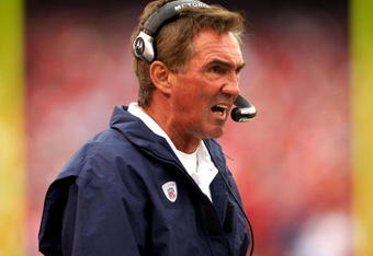 KANSAS CITY, MO - NOVEMBER 11:  Head coach Mike Shanahan of the Denver Broncos watches from the sidelines during the game against the Kansas City Chiefs on November 11, 2007 at Arrowhead Stadium in Kansas City, Missouri.  (Photo by Jamie Squire/Getty Images)