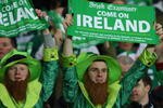 DUBLIN, IRELAND - NOVEMBER 14:  Republic of Ireland fans show their support before the FIFA 2010 World Cup Qualifier play off first leg between Republic of Ireland and France at Croke Park   on November 14, 2009 in Dublin, Ireland.  (Photo by Stu Forster/Getty Images)