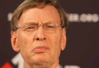 NEW YORK - JULY 15: Commissioner of Major League Baseball Bud Selig speaks at a press conference before the 79th MLB All-Star Game at Yankee Stadium on July 15, 2008 in the Bronx borough of New York City.  (Photo by Mike Stobe/Getty Images)