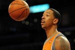 LOS ANGELES, CA - NOVEMBER 12:  Channing Frye #8 of the Phoenix Suns is called for a foul against the Los Angeles Lakers during the first half at Staples Center on November 12, 2009 in Los Angeles, California. NOTE TO USER: User expressly acknowledges and agrees that, by downloading and/or using this Photograph, user is consenting to the terms and conditions of the Getty Images License Agreement.  (Photo by Harry How/Getty Images)