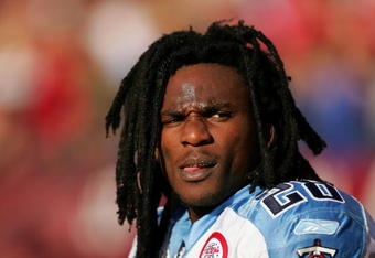 SAN FRANCISCO - NOVEMBER 08:  Chris Johnson #28 of the Tennessee Titans sits on the bench during their game against the San Francisco 49ers at Candlestick Park on November 8, 2009 in San Francisco, California.  (Photo by Ezra Shaw/Getty Images)