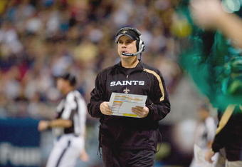 ST. LOUIS - NOVEMBER 15:  Head coach Sean Payton of the New Orleans Saints watches the action during the game against the St. Louis Rams at the Edward Jones Dome on November 15, 2009 in St. Louis, Missouri.  (Photo by Dilip Vishwanat/Getty Images)