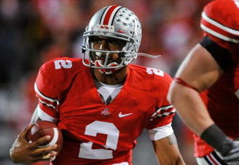 COLUMBUS, OH - NOVEMBER 14:  Quarterback Terrelle Pryor #2 of the Ohio State Buckeyes runs with the ball against the Iowa Hawkeyes at Ohio Stadium on November 14, 2009 in Columbus, Ohio.  (Photo by Jamie Sabau/Getty Images)