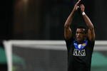 MOSCOW, RUSSIA - OCTOBER 21: Nani of Manchester United FC celebrates after their victory over CSKA Moscow after the UEFA Champions League group B match between CSKA Moscow and Manchester United at the Pat Luzhniki Stadium on October 21, 2009 in Moscow, Russia.  (Photo by Dmitry Korotayev/Epsilon/Getty Images)