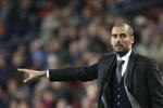BARCELONA, SPAIN - NOVEMBER 07:  Coach Pep Guardiola of Barcelona reacts during the La Liga match between Barcelona and Mallorca at the Camp Nou Stadium on November 7, 2009 in Barcelona, Spain. Barcelona won the match 4-2.  (Photo by Angel Martinez/Getty Images)