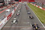 NORTHAMPTON, UNITED KINGDOM - JUNE 21:  Sebastian Vettel (R) of Germany and Red Bull Racing leads away at the start of the British Formula One Grand Prix at Silverstone on June 21, 2009 in Northampton, England.   (Photo by Steve Tee-Pool/Getty Images)