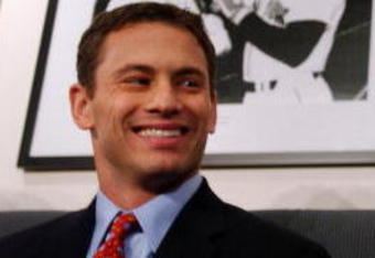 BOSTON, MA - DECEMBER 12: Red Sox CEO/President Larry Lucchino (R) introduces Co-General Managers Ben Cherington (not pictured) and Jed Hoyer (L) December 12, 2005 at a press conference at Fenway Park in Boston, Massachusetts. Both Cherington and Hoyer have been with the Red Sox in other capacities for a number of years, and helped in the latest transitions following the resignation of former GM Theo  Epstein.  Photo by Darren McCollester/Getty Images)