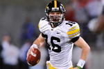 COLUMBUS, OH - NOVEMBER 14:  Quarterback James Vandenberg #16 of the Iowa Hawkeyes gets ready to pass against the Ohio State Buckeyes at Ohio Stadium on November 14, 2009 in Columbus, Ohio.  (Photo by Jamie Sabau/Getty Images)