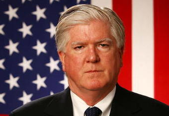 WOODRIDGE, IL - AUGUST 19:  General Manager Brian Burke poses for a portrait during the USA Olympic Men's Ice Hockey Orientation Camp on August 19, 2009 at Seven Bridges Ice Arena in Woodridge, Illinois.  (Photo by Jamie Squire/Getty Images)