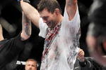 LAS VEGAS - NOVEMBER 21:  Forrest Griffin celebrates his victory over Tito Ortiz after their Light Heavyweight Fight at the UFC 106 at Mandalay Bay Events Center on November 21, 2009 in Las Vegas, Nevada.  (Photo by Jon Kopaloff/Getty Images)