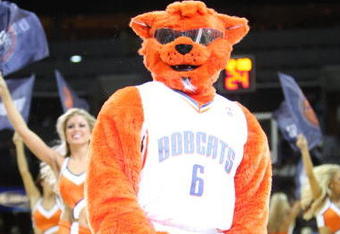 CHARLOTTE, NC - NOVEMBER 6:  Mascot Rufus of the Charlotte Bobcats on the court before the game against the Atlanta Hawks on November 6, 2009 at Time Warner Cable Arena in Charlotte, North Carolina.  The Bobcats won 103-83.  NOTE TO USER: User expressly acknowledges and agrees that, by downloading and/or using this Photograph, user is consenting to the terms and conditions of the Getty Images License Agreement.  (Photo by Streeter Lecka/Getty Images)