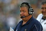 SOUTH BEND, IN - SEPTEMBER 19: Head coach Charlie Weis of the Notre Dame Fighting Irish watches as his team takes on the Michigan State Spartans on September 19, 2009 at Notre Dame Stadium in South Bend, Indiana. Notre Dame defeated Michigan State 33-30. (Photo by Jonathan Daniel/Getty Images)